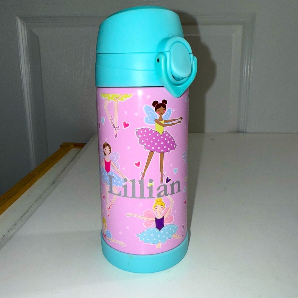 Pottery Barn Kids Mackenzie Water Bottle 12 oz Fairies Ballerinas Lillian NEW